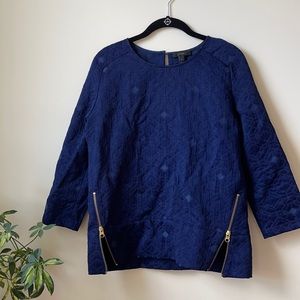 jcrew navy blouse